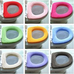 Warmer Toilet Seat Cover for Bathroom Products Pedestal Pan Cushion Pads Lycra Use In O-shaped Flush Comfortable Toilet
