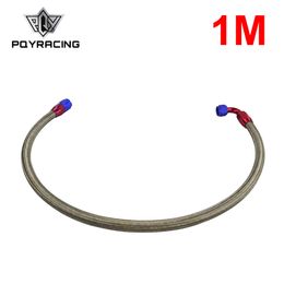 PQY - 1METER AN10 STAINLESS STEEL BRAIDED Fuel Oil Line + STRAIGHT AN SWIVEL FITTING + 90 DEGREE AN SWIVEL FITTING PQY3701S