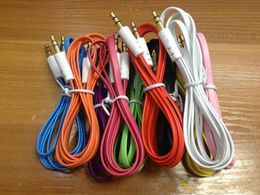 Noodle audio aux cables 3.5mm Auxillary Music Car Male To Male Extension Cord Stereo For Mp3 Player smartphone sumsung LG HTC