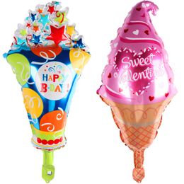 Party Supplies Latest mini ice cream balloon with star sweet valentine foil for happy day decoration ballon