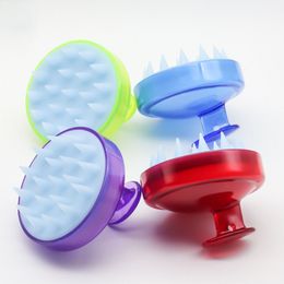 Shampoo Scalp Massage Brush Comfortable Silicone Hair Washing Comb Body Bath Spa Slimming Massage Brushes Personel Health 4 Color WX9-1297