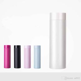Women Simple Vacuum Cup Stainless Steel Thermos Cup Fashion Straight Tumbler Fashion Gift Easy To Carry More Color 37atC1