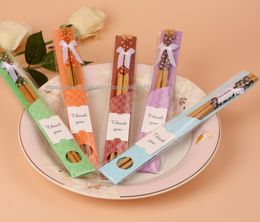 100Pairs 200pcs East Meets West Natural Bamboo Blossom Theme Designed Chinese chopsticks polished sleek surface Chopstick