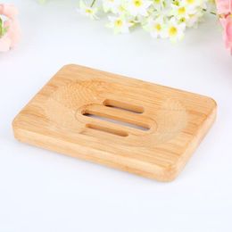Friendly Natural Bamboo Wooden Soap Dish Wooden Soap Tray Holder Storage Soap Rack Plate Box Container for Bath Shower Bathroom