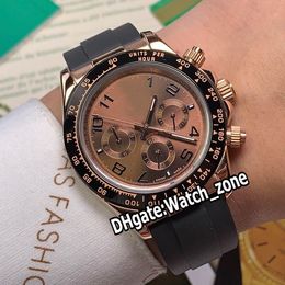 Cheap New Rose Gold Case M116515ln-0015 M116515ln Brown Dial Automatic Mens Watch Rubber Strap Black Bezel Gents Watches Watch_zone 7Color