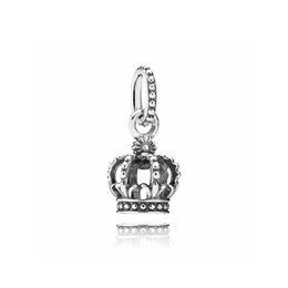 NEW 100% 925 Sterling Silver 1:1 791376 Crown Silver Dangle Original Women Wedding Fashion Jewellery Gift