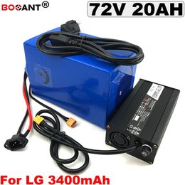 For LG Samsung Panasonic 18650 cell 72v lithium battery for electric bike scooter E-bike 72v for Bafang BBS02 1500w 3000w motor