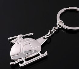 creative helicopter keychain metal keychains zinc alloy unisex aircraft keyring