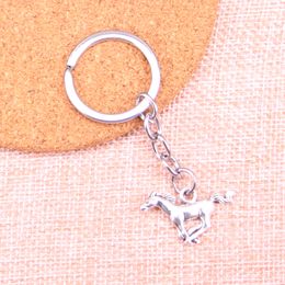 running horse steed Pendants DIY Men Car Key Chain Ring Holder Keyring Souvenir Jewelry Gift 12*28mm