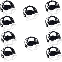 10X Covert Acoustic Tube Earpiece MIC PPT Headset for Motorola Radios HT1000