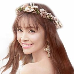 Boho Blumen Floral Haarband Stirnband Strand Crown Party Braut Hochzeit Beach