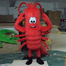 Halloween Red Lobster Mascot Costume Cartoon crayfish Anime theme character Christmas Carnival Party Fancy Costumes Adult Outfit