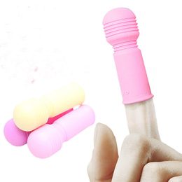 g spot clitoral stimulator UK - AV Finger Vibrator Clitoral Stimulator G-spot Orgasm Squirt Magic Wand Massager for Women Sex Toys Female Masturbation