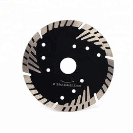 Protective Teeth Diamond Saw Blades 5 Inch D125mm Turbo Segmented Cutting Disc for Porcelain Ceramic Tiles 10PCS