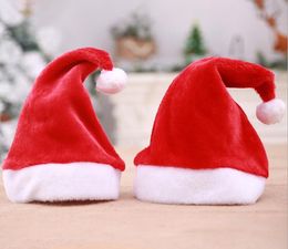 Christmas decorations, gifts, high-grade plush Santa hat wholesale adult children's Christmas hat Y32