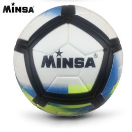 2018 MINSA High Quality Size 5 PU Soccer Ball Football Ball for Match Training Balls