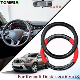 Anti Rutsch Carbon Faser Leder Auto Lenkrad Abdeckung Fur Renault Duster 2016