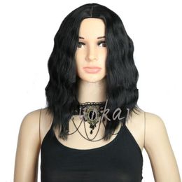 Short Curly Full Lace Hair lady Synthetic Wigs For Black Women Bob Wavy Wig FZP183