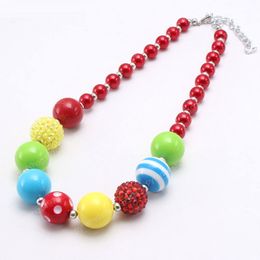 Fashion baby chunky bubblegum beads DIY Necklace for kids children jewelry girls cute gumball beaded necklace