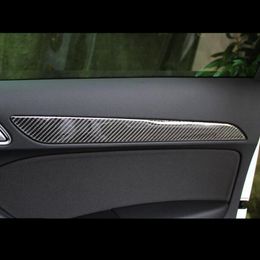 Carbon Fiber Door Panel Decoration Cover Trim Dashboard Panel Stickers For Audi Q3 2013-2017 Interior Accessories Car Styling