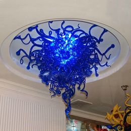 Lamps 100% Mouth Blown Borosilicate Glass Chandeliers Ceiling Light Art Elegant Shape Hanging Murano Pendant