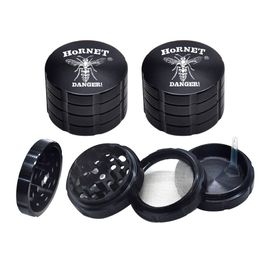 Premium Aircraft Aluminum Spice Herb Grinder Pollen Catcher 2.4 Inches 4 Piece Metal Smoking Grinder Pipe Can Customize Own Logo