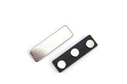 Magnetic Snap Buckle Name Badges Name Tags Id Holder Backing Attachment Magnetic Blocks Magnet Strips With Adhesive Backing Clip