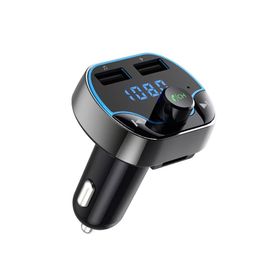 T24 car Charger FM Transmitter Car Mp3 Player Dual USB Chargers U-Disk Lossless Music Playback Receiver Hands-free Calling