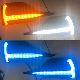 2Pcs Car LED Daytime Running Light Dynamic Turn Yellow Signal DRL Fog Lamp For Nissan Qashqai 2019 2020 2021 20222490