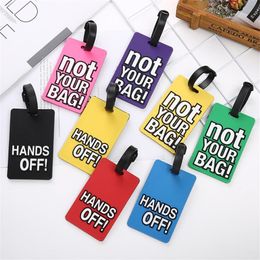 English Letter pvc soft Suitcase Luggage Tags ID Address Holder Silicone Identifier Label Suitcase Tag boarding tag luggage listing