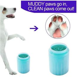 Dog paw cleaner portable pet foot washer pet cleaning brush cup cats dogs feet cleaner soft brush for muddy feet pet grooming supplies