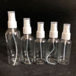 10ml-120ml PET Plastic Perfume Bottle Empty Refilable Spray Bottle Sample Vials with Pump Sprayer Black Lids