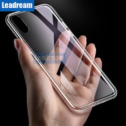 New Shockproof Tempered Glass Phone Case Cover For iPhone 7 8 Plus X Xs Max Hard Silicone Gel TPU Case Clear Back Cover