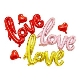 Fashion LOVE Letters Helium Balloon Large Size Aluminium Foil Balloons Wedding Party Decoration Supplies Mixed Colours