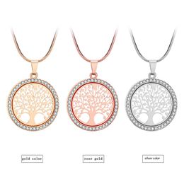 Fashion-Life Pendant Necklace Small Hollow Round Charm Vintage Statement Necklace Gold Silver Rose Gold Color Women Jewelry Christmas Gift