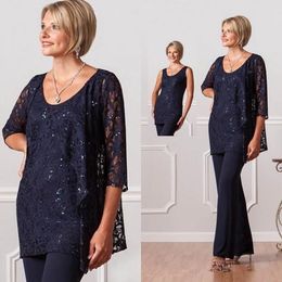 plus size lace pant suits