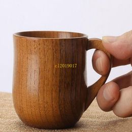 free shipping 7.5*6.8cm Handmade Natural Jujube Wood Tea Water Coffee Mug with Handgrip Beer Mugs Drinkware Kitchen Accessories