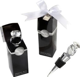 Wedding Favors Gifts Crystal Diamond Ring Wine Bottle Stopper For Birthday Bridal Baby Shower Wedding Party SN1014