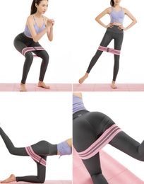 Keep Hot! Polyester Cotton Resistance Band Women Fitness Yoga Belt Hip Expander Trainning Tool Indoor Gym Excercise Loop for Waist Muscle