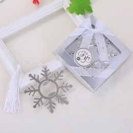 Wedding favors and gifts of zinc alloy creative snowflake beer bottle openers, event party supplies W8751