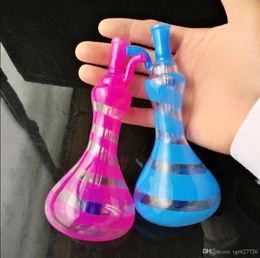 Gourd striped hoses glass bongs accessories , Glass Smoking Pipes colorful mini multi-colors Hand Pipes Best Spoon glass Pipe