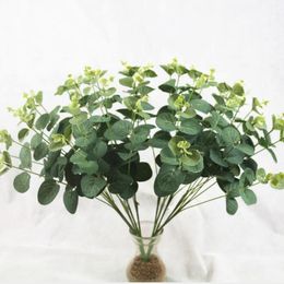 Wholesale 16 Heads Artificial Eucalyptus Leave bouquet 50cm height Artificial Flowers bouquet plastic Leaves Lysimachia leaf