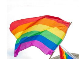 Rainbow Flag 3x5FT 90x150cm Lesbian Gay Pride Polyester LGBT Flag Banner Polyester Colourful Rainbow Flag For Decoration 3 X 5FT SN1225