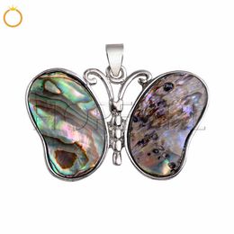 Butterfly Charms Pendant Genuine Abalone Natural Blue Green Sea Paua Shell Pendant Beach Jewellery 5 Pieces