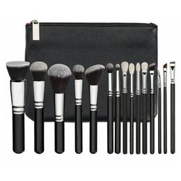 15Pcs/Set Makeup Brush Set with PU Bag Professional Brush Set For Powder Foundation Blush Eyeshadow Cosmetic Brushes HHA-281