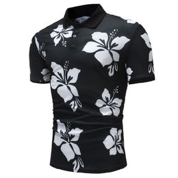 Summer Cotton Shirt Men Short Sleeve Casual Floral Soft Camisa Shirt Tops For Men Brand Tops&Tees XXXL