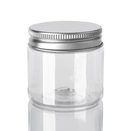 30 40 50 60 80ml Plastic Jars Transparent PET Storage Cans Boxes Round Bottle with Plastic Aluminum Lids