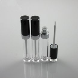 Empty 8ml Lipgloss Containers Round Cosmetic Container Makeup Clear Lip Gloss Tubes with Clear Wand F3906