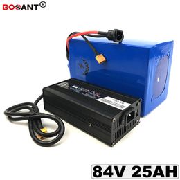 Rechargeable 84V 25AH Lithium Battery for Bafang 2000W 3000W Motor Electric bike Battery pack 23S 84V +5A Charger Free Shipping