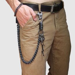 trendy outfits UK - Belts Solid Fashion Punk Hip-hop Trendy Male Metal Pants Chain Men Or Women Jeans Clothing Accessories Pant Chains